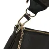 Kvinnor Väskor Äkta Väska Handväskor Hög Quanlity Purses Purse Läder 3PCS Mynt Lady Tre Produkt Mini Pochette Tote Mteqx