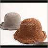 Stingy Brim Hats Caps Hats, Scarves & Gloves Fashion Aessories Korean Version Hand-Made Wavy Hem Wool Autumn/Winter Warmer Basin Soft Sister