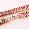 Jóias masculinas pesadas 316l aço inoxidável aço rosa meio-link Chain Link Chain Mens Charclebracelet Nas presente 7-40 13mm Cha1904