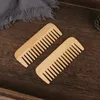 Peine de madera de bambú natural, peines para barba, cepillos de masaje para el cabello, 14x5cm