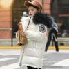 -30 Russian Children Winter Jackets Girls Snowsuit White Duck down Waterproof Real Fur Hooded Coat Outwear Boys Kids parka TZ552 H0909