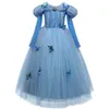 Girl's Dresses Little Girls Princess Fancy Cosplay Carnival Dress For Girl Costume Children Kids Robes Rose 4-10Y Baby Clothes Gown