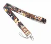 Attaque d'anime japonaise classique sur Titan Comics Lanyard Car Keychain Handchain Id Carte Pass Phone Mobile Key Key Badge Holder Bijoux Cadeaux