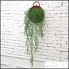 Decorative Flowers Wreaths Festive Party Supplies Home & Garden Simation Artificail Plants Wall Decor Basket Orc Rattan Plastic Fake Flower