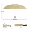 Umbrellas Creative For Men Rain Sun Umbrella Women Automatic Tri-fold Folding 10 Bone Wooden Handle Business Women's Free Sale 3