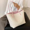 Shopping Bags 2 Pcs/set Luxury Tote For Women PU Leather Large Capacity Designer Handbag Trendy Brands Shopper Armpit 220301