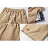 Shorts Men Clothing Cotton Casual for Running Sport Short Pants Drawstring Regular Knee Length with Pockets 3XL 210714