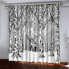 2021 3D Printed Window Curtain Living Room Blackout animal Curtains For Bedroom Modern KTV Decor Drapes