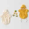 Baby Bodysuits Чистый хлопок дышащий ползающий костюм для летних младенцев девушки девушка одежда Rompers 210429