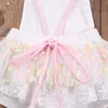 3M-3Y Summer Princess born Infant Baby Girls Romper Lace Tassel Tutu Birthday Party Clothes For Girl Jumpsuit 210515