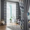 Curtain & Drapes Living Room Curtains Grey Stitching 90% High Shading Bedroom Blackout Modern Ktchen Window