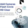 3D HD Clear Scratch-Resistente achteruitrijcamera Lens Beschermer gehard glas met flitscirkel voor iPhone 14 13 12 Mini 11 Pro Max