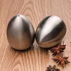 Kitchen Tool Egg Shape Seasoning Pot Stainless Steel Jar Salt And Pepper Shakers Portable Barbecue Picnic Tools SN6161