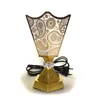 Lámparas de fragancia 220V quemador de incienso árabe estilo islámico mini eléctrico bakhoor cuadrado perla metal positivo