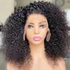 Glueless Deep Curly Sythetic Lace Front Wig Heat Resistant Fiber Full Thick Desnity Afro Kinky Curly PrePlucked Natural Hairline