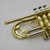 Margewate Brand Curved Bell Trumpet BB Tune Strumento professionale placcato in ottone con accessori per bocchettici Case3521459
