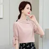 Dames Blouses Shirts 2021 Mode Vrouwen Lente Zomer Stijl Chiffon Casual Korte Mouw O-hals Losse Soild Shirt Blusas Tops