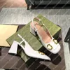 женские босоножки Женские туфли-лодочки Сандалии Horsebit на среднем каблуке с ремешком на пятке Luxurys Дизайнерская обувь на каблуках Сандалии эспадрильи женские эспадрильи 2103311L