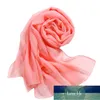 1 PZ Donna Chiffon Solider Colore Sciarpa Lunga Morbido Sottile Dello Scialle Dell'involucro Sciarpe Delle Signore di Nuovo Modo Hijab Spiaggia Sciarpe Bandana