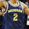 Personnalisé Michigan Wolverines Basketball Jersey NCAA College Jon Teske Eli Brooks David DeJulius Colin Castleton Adrien Nunez Isaiah Livers