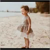 Dresses Clothing Baby Kids Maternity Drop Delivery 2021 Born Girls Linen Stitching Summer Kid Sling Casual Clothes Toddler Baby Girl Birthday