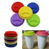 여러 가지 빛깔의 실리콘 컵 뚜껑 9cm 항 먼지 유출 증거 식품 학년 소프트 머그컵 뚜껑 커피 우유 차 컵 커버 씰 뚜껑 CCA7680