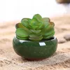 Yefine 8 sztuk / partia Ice-Crack Ceramic Doniczki dla Soczyste Rośliny Małe Bonsai Pot Home and Garden Decor Mini Soczyste Doniczki Rośliny 210615