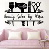 Wall Stickers Creative Custom Name Beauty Salon Wallpaper Roll Furniture Decorative For Living Room Decoration Accessories Murals