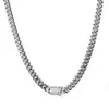 8mm Silver Color Miami Curb Cuban Link Chain For Men Jewelry 7-40 Inches Stainless Steel Neckalce Or Bracelet Chains