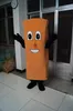 Costume de mascotte cuboïde orange d'Halloween, personnage de dessin animé rectangulaire de qualité supérieure, Costumes de fête de carnaval de Noël