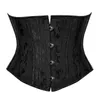 القوطية مشد underbust زائد الحجم 3xl مثير bodyshaper ازياء bustiers الكورسيهات cincher السيدات burlesque corselet أسود أبيض