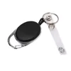 Chaveiro de fio preto Keychain Crachá Relógio Retrátil Retrátil Anti Perdido Yoyo Ski Pass Holder Chaveiro Chaveiro Cabo de aço G1019