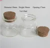 50 unids x 10 ml Tarras de vidrio de corcho Adornos de tapón de corcho DIY Pequeño Mini contenedores baratos Mensaje Viales Popular Mason Jar Decoración Botella Cantidad