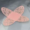 100 pezzi Scatole per caramelle con fiori di rosa tagliati al laser Borsa Bomboniere per ospiti Scatole regalo Battesimo con nastro Forniture per feste di compleanno H1231
