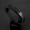 Bracelet Men's Stainless Steel Chain Punk Motorcycle Accessories Charm Bracelets Magnetic Clasp Fashion Jewelry Gifts Boyfriend Q0717