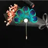 Decorative Flowers Wreaths DIY10PcsLot Feather Corsage Groom Groomsman Wedding Party Man Suit Peacock Boutonniere For Guy Pin2983835