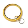 Keychains Leather Loop Wrist Keychain Women Trend Armband Key Ring O Shape Clasp Round Strap Holder Lady Jewelry Accessorie Miri22