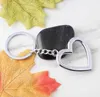 100 pçs / lote Nova novidade quente liga de zinco coração em forma de chaveiros chaveiros chaveiros para os amantes