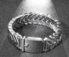 Punk-Stil, Schlangenknochen-Gliederschlüsselbeinkette, Edelstahl, Herrenarmband, Armreif, 18 mm, 8,66 Zoll, 132 g Gewicht, Silber