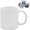 Stock Sublimazione Blanks Mug Personalità Trasferimento termico Tazza in ceramica 11 once Tazza di acqua bianca Regali per feste Bicchieri