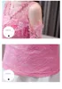 Women's Clothing Summer Short-Sleeve Lace Pink Tops Flower Hollow Sexy Chiffon Ruffle Blouses Shirts 680A 210420
