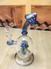 7.5 "Narguilé Bleu Champignon Bubbler Verre Pipe À Eau Bong Perk 14mm Bol Tabac Bubbler Fumée Tuyaux Bongs Bouteilles Dab Rig