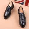 men fashion party nightclub wear genuine leather tassels shoes slip on driving shoe black tide breathable platform loafers mans