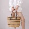 Shopping Bags Hoodown Moda Donna Estate Paglia Grande Tote Beach Spiaggia Casual Borsa a spalla Casual Rattan Tessuto fatto a mano a mano a maglia 220309