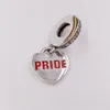 925 Sterling zilveren esthetische sieraden Pandora Rainbow Pride Dange Charm Bangle Anklet Diy enkelarmbanden Making for Women Necklace Beads Men Men Kit Eng792017CZ17
