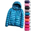 Plue Taille 4XL Duck Down Jacket Femmes Ultra Light Feather Plus Manteau de coupe-vent pour femmes 211018