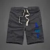 Amerikanska stil mode mens shorts 100% bomull tjock högkvalitativ knä längd och brev dekorerad kausal kort 210714