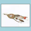 Dangle ljuskrona örhängen smycken retro etnisk stil mode ovala blad överdrivna indiska ris pärlor lång frans dropp leverans 2021 4dnsv