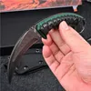 Высокое качество M27 Karambit нож DC53 черный / белый каменный лезвие вымывки полный тан G10 ручка с фиксированным лезвием коготь ножи с kydex