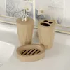 3Pcs/Set Bathroom Accessories Wheat Straw Soap Dish Dispenser Toothbrush Holder Washroom Suit 210709